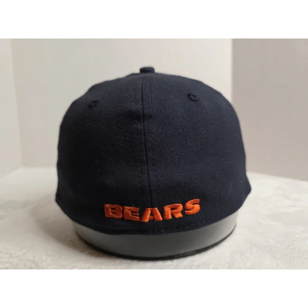 Chicago Bears NFL Hat‎ Cap New Era 39Thirty Navy Stretch Fit S/M Embroidered